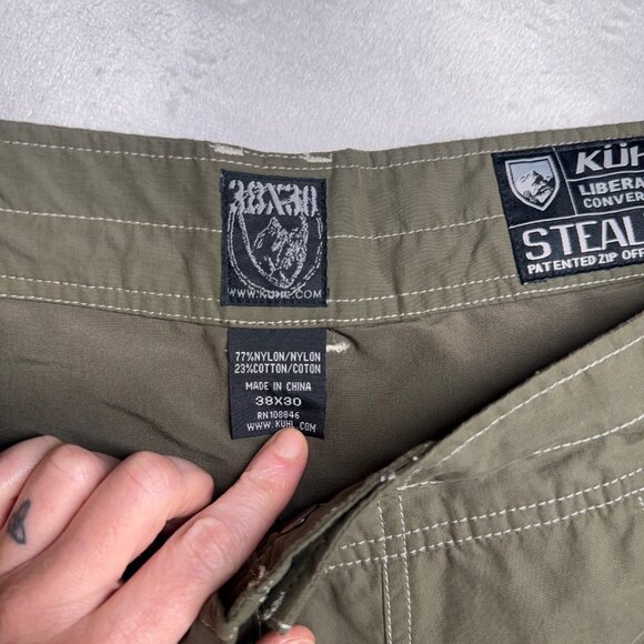 KÜHL Men's Liberator Convertible Pants – Utility Olive/Beige, Size 38x30 - Picture 2 of 5